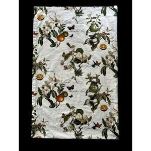 Le‎ Telerie Toscane Italian TABLECLOTH 66"x100" Birds , Butterflies, Fruit